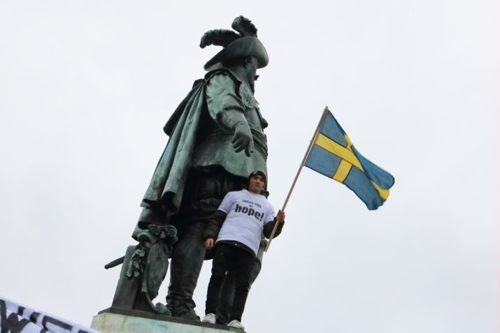 En av alla demonstrationer mot utvisningspolitiken. Göteborg 15/10. Foto: Amir Nabizadeh